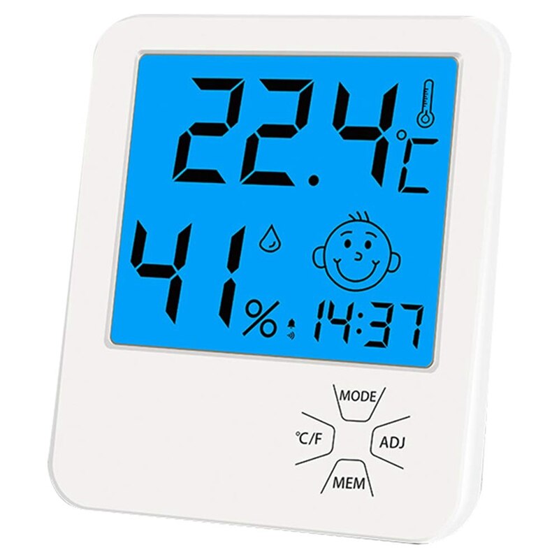 Gtbl Huishoudelijke Digitale Thermometer Hygrometer Monitor Met Wekker Indoor Kleine Elektronische Thermometer Met Achtergrondverlichting