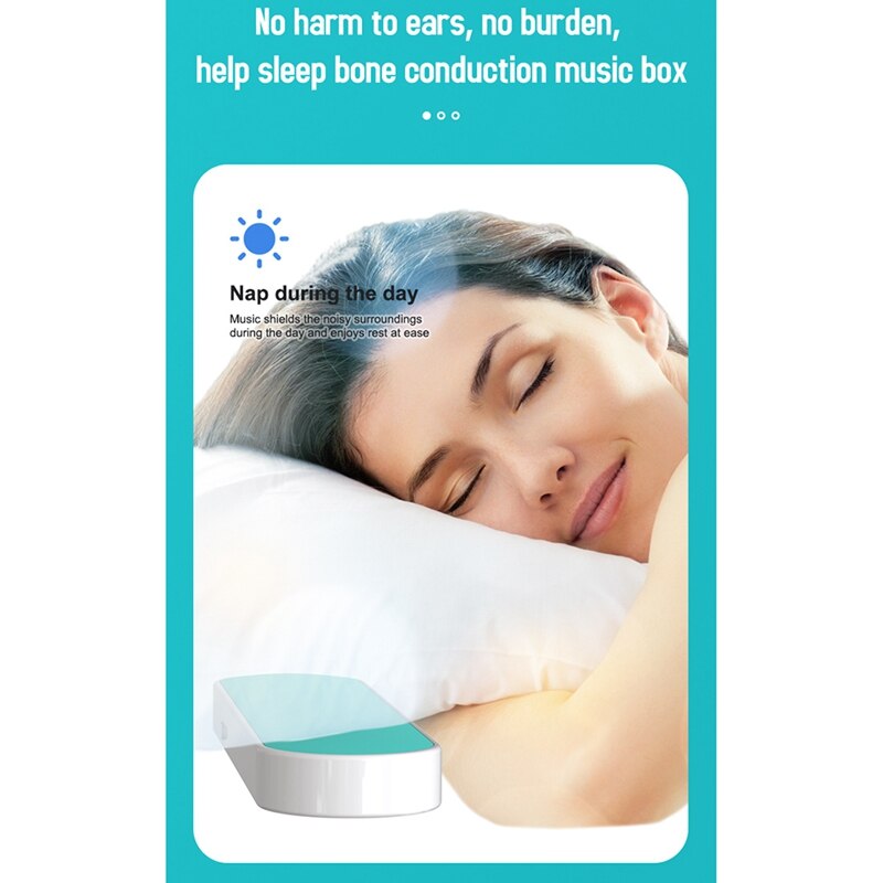 Bone Conduction Music Box Portable Wireless Bluetooth Speaker Stereo Bass Under Pillow Improve Sleep For Facebook