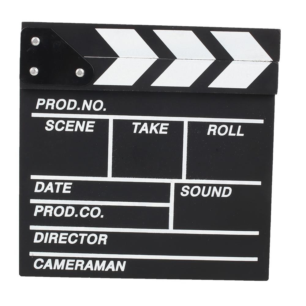 Film TV Show Cut Action Wooden Movie Clapboard Theater Party Oscar Decoration Movie Clapper Board Photo Studio Film Making Prop: Default Title