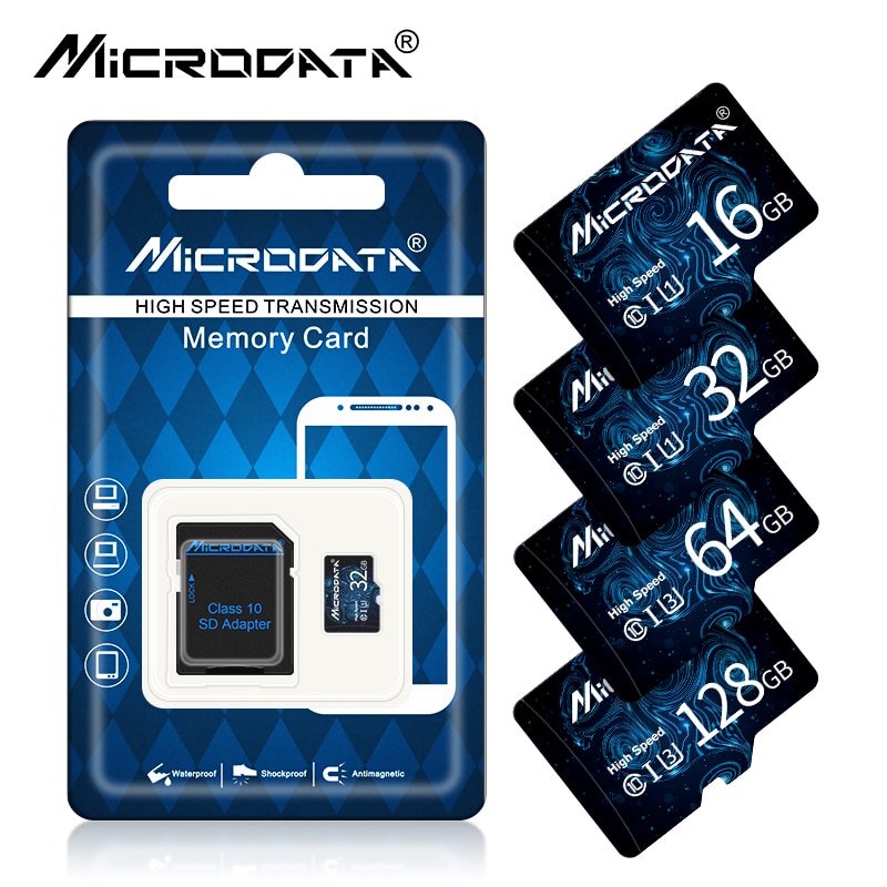 Micro SD TF Card 64GB 128GB 256GB High Speed Class10 8GB 16GB 32GB Flash Memory carte sd memoria with Free adapter