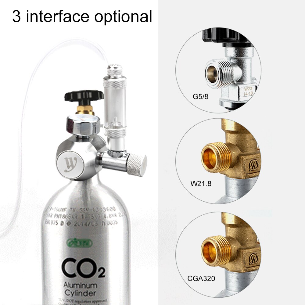 Carbon Dioxide Diffusion Co2 Aquarium Atomizer For Carbon Dioxide Pressure-Reducing Valve With Bubble Counter &amp; Check Valve