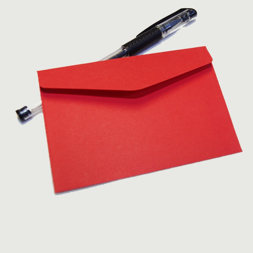 100pcs Lxw: 11.7x8cm Colorful Mini Kraft Envelope Business Vip Card Small Wedding Party Invitation Card Paper Envelopes Office