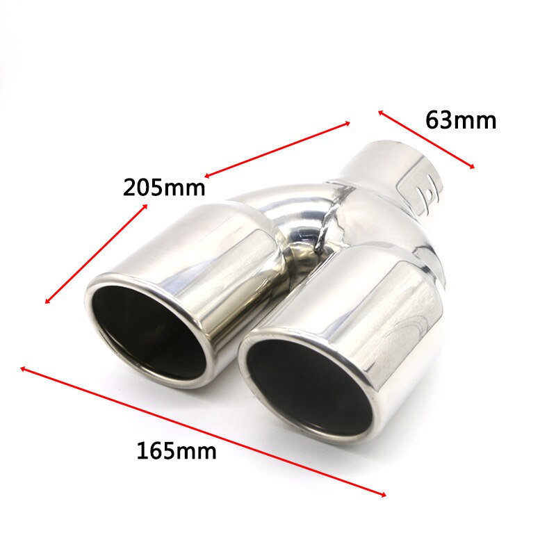 Car modified stainless steel exhaust pipe has been half of the tail throat stainless steel exhaust pipe car modified universal d