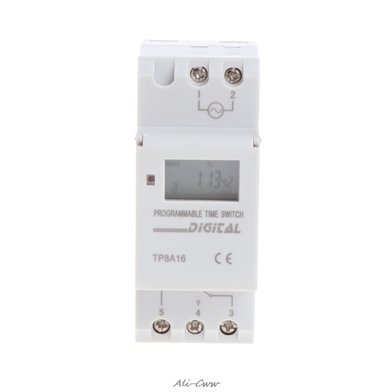 AC 220V 16A Digital LCD 7-Day Programmable Timer Time Relay Switch