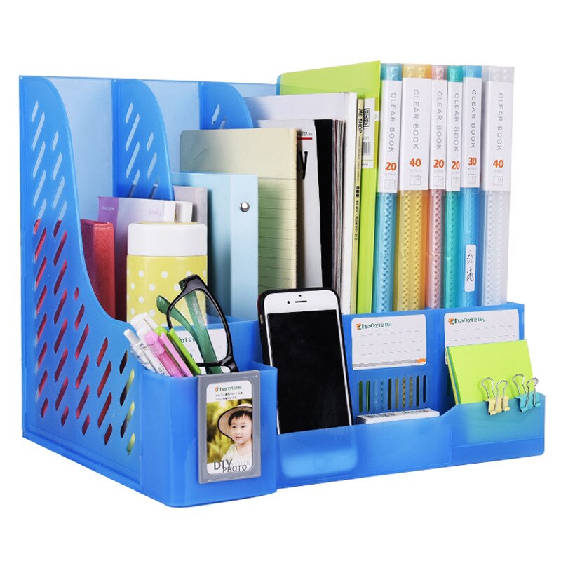 4-spalte Datei Gestell Rahmen Buch Stand Bücherregal Datei Korb Büro Liefert Einfache Schreibtisch oben Ordner Lagerung Kasten Schreibtisch veranstalter