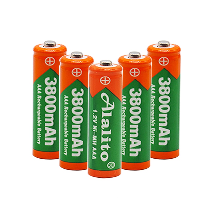 Figh 1.2v 3800 mah ni mh aaa förladdat ni-mh uppladdningsbart aa batteri för leksaker kamera mikrofon batterier + laddare