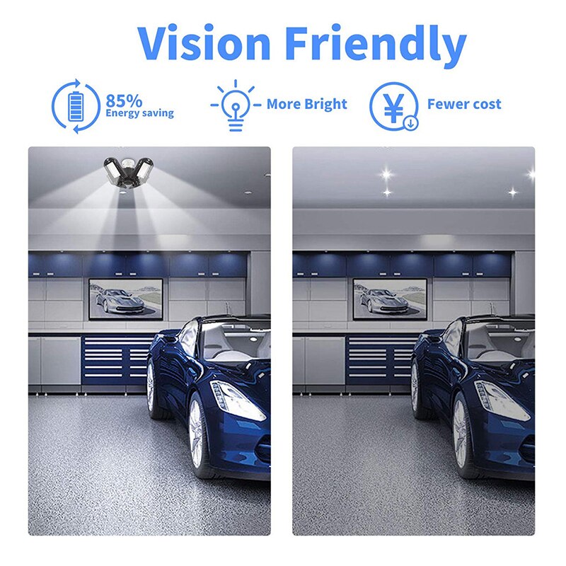 120W Aluminum LED Garage Light Upgrade 4 Panels LED Commercial /Shop/ Barn /Bay/Ceiling Light Multi-function