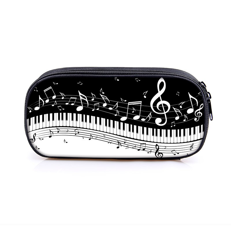 Elegent Music Piano Coin Purses Pencil Holder Bag Cartoon Girls Boys Playing Piano Small Wallet Kids Storage Bag Women Men Purse: qbbpiano11