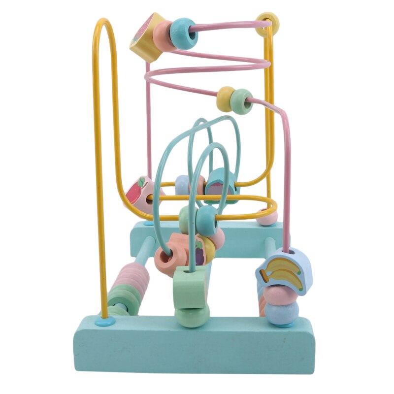 Niemowlę maluszek mały wczesna edukacja kolorowe zabawki 2020 nowy drewniany koralik labirynt zabawki dzieci koło koralik podstawka labirynt
