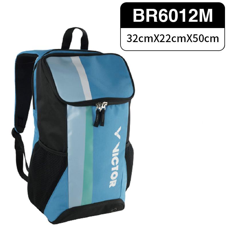 Original Victor Sports Bag Double Shoulder Backpack Badminton Tennis bag BR6012 with shoes bag 32cm*22cm*50cm: 6012M