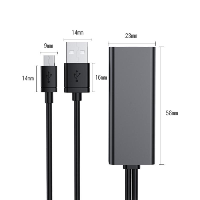 Brand tv-stick  hd 480 mbps mikro usb 2.0 a rj45 adaptador ethernet  de 10/100 mbps para nuevo brand tv / google casa de mini / chromecas