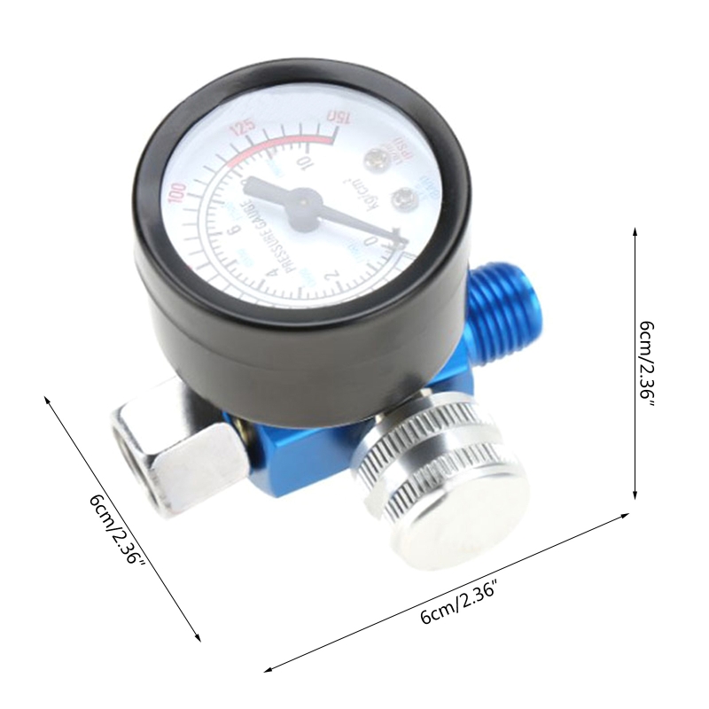 Industrial Grade Air Pressure Regulator 1/4" Air Paint Pressure Gauge with Air Compressor Control for VALVE Easy to Use