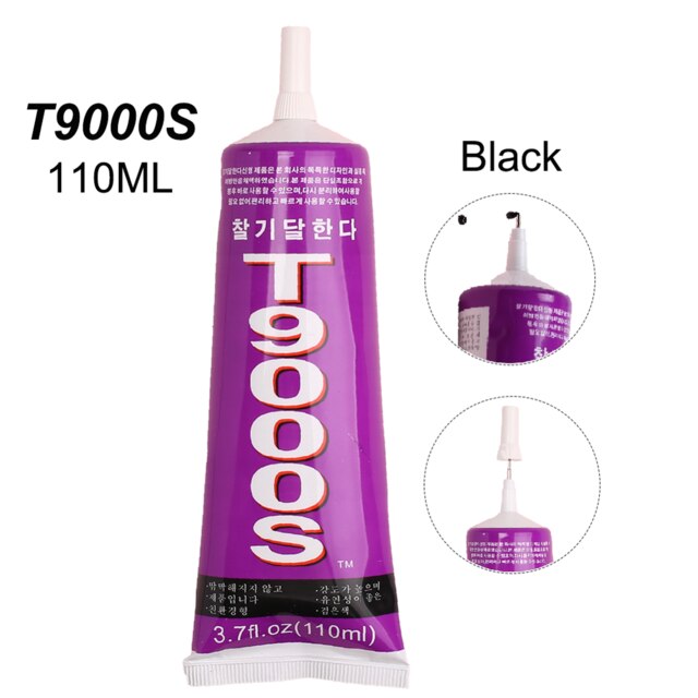 Waterproof E7000 110ml Super Glue Phone Glass Metal Adhesive Cloth Fabric Epoxy Wood Transparent Textile T6000 B6000 T9000 T8000: T9000S 110ML Black