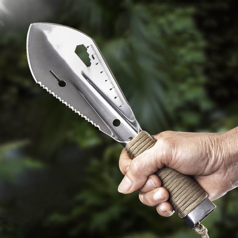 Multifunctional Outdoor Metal Detector Stainless Steel Garden Shovel DIY Digging Tool Portable Landscaping Detecting Digger Tool