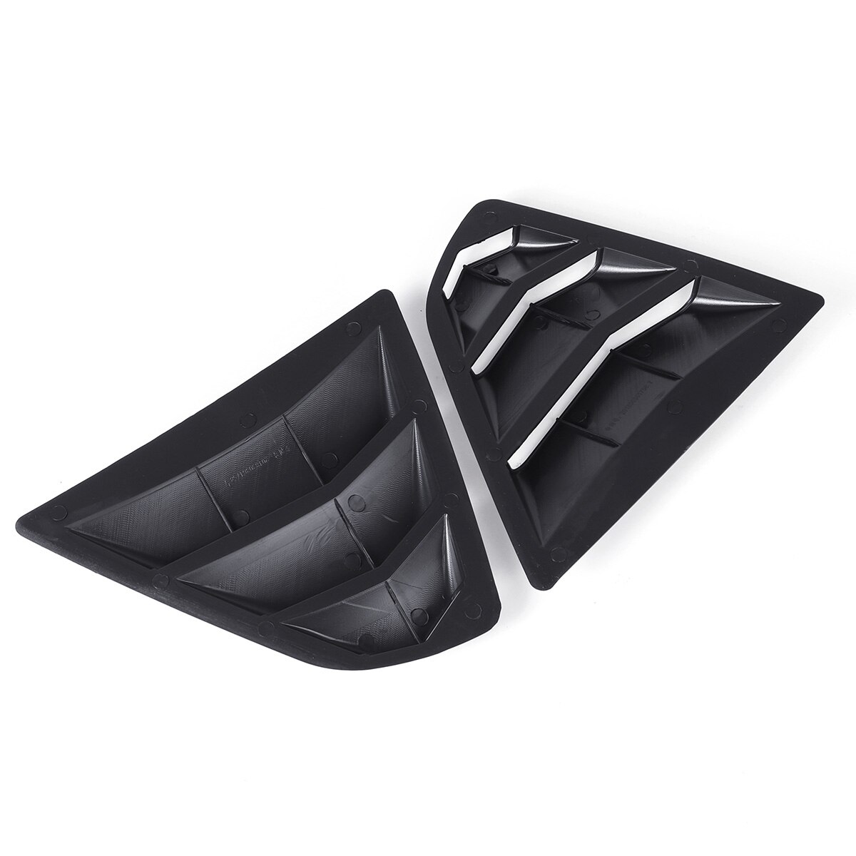 Black/Carbon Fiber Look 2pcs Car Side Rear Window Louver Shutter Cover Trim For Toyota Camry SE XSE L LE XLE