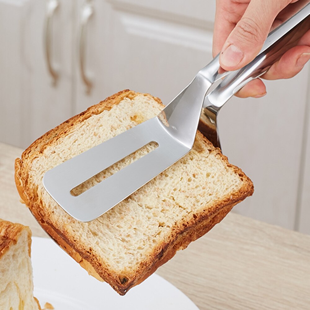 Küchenzange Aus Edelstahl Mit Silikon – 30,5 Cm Servierzange Zum Grillen & Kochen (rot)