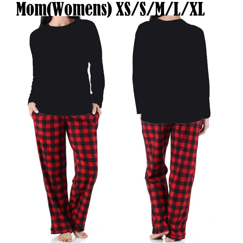 Saapuvat perhe joulupyjamat perhe yhteensopivat mustat pyjamat vaatteet setti aikuinen lapsi tyttö yöpuvut perhe look asu xxl: Äiti l