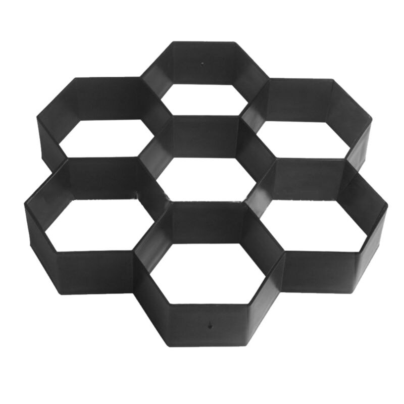 Hexagon DIY Kunststoff Pflaster Beton treten Auffahrt Pflaster Stein Pfad bilden Terrasse Hersteller Schimmel Fertiger Garten Dekor L5Ihr