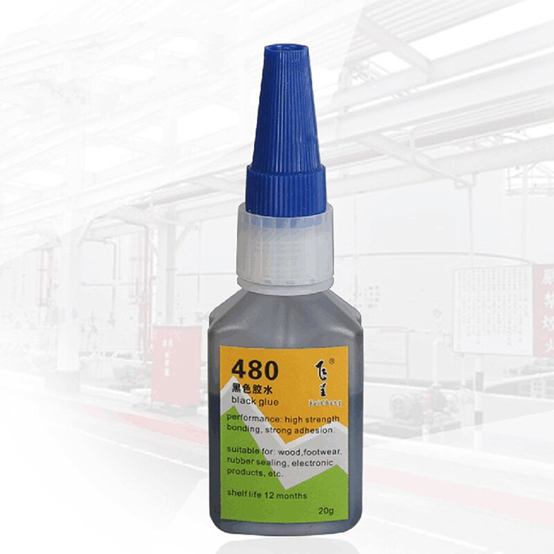 480 Zwart Super Lijm Auto Rubber Reparatie Band Lijm Venster Speaker Seal 20G