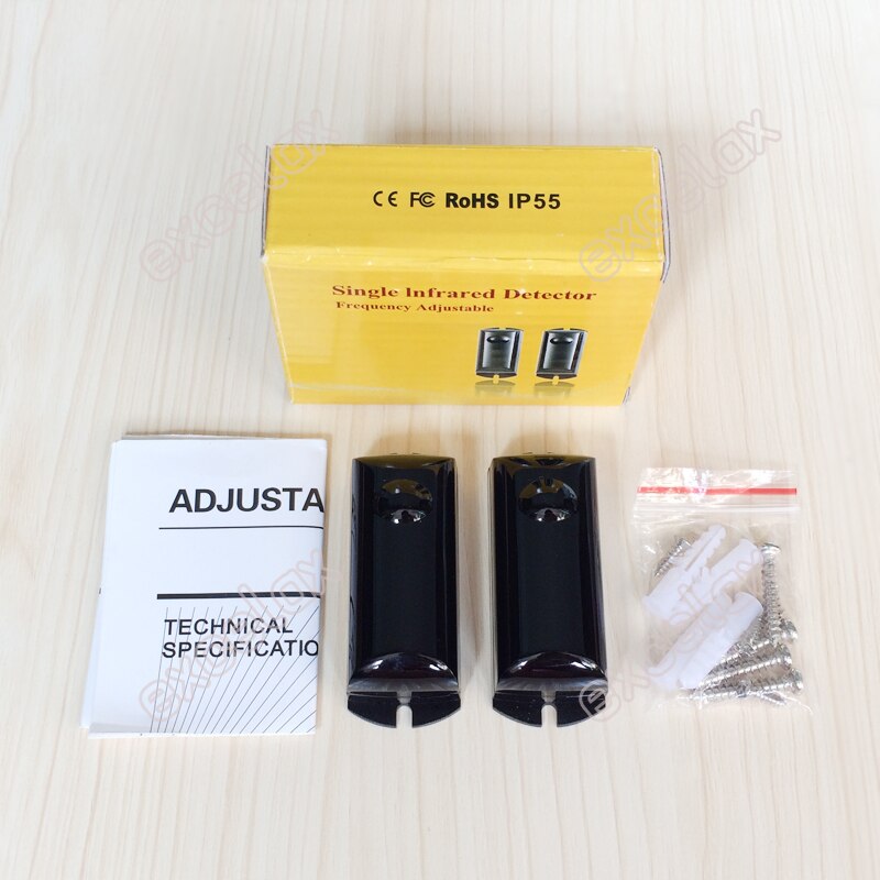 Photoelectric Mini 1 Beam Sensor Active Infrared Detector & 3.5mm Wired Sound Siren Horn Kit Wall Fence Motion Intrusion Alarm