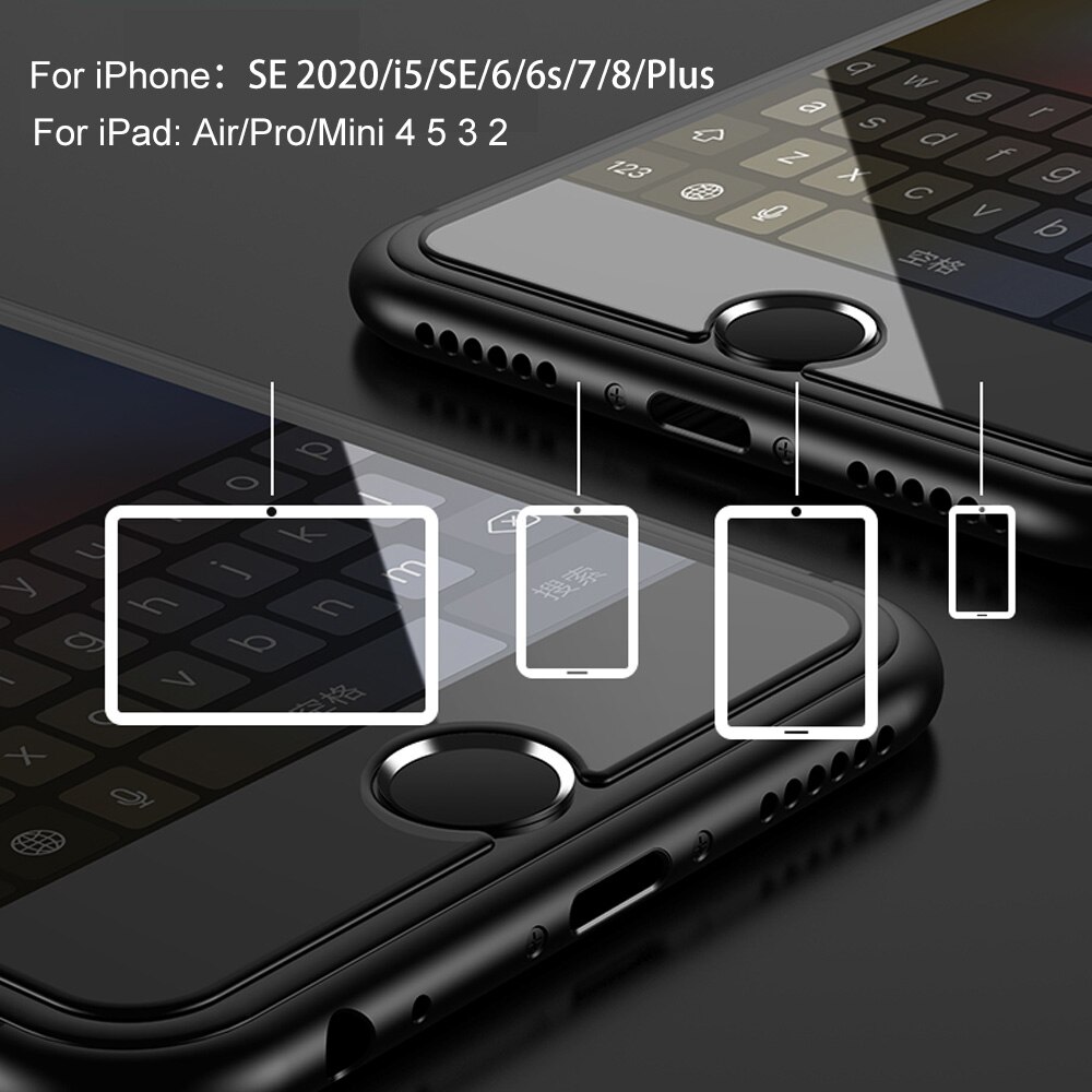 Dla iPhone SE 2020 5s 5 6s 7 Plus 8 4S iPad Pro Mini Touch ID przycisk Home naklejka aluminiowy metalowy pierścień identyfikacja linii papilarnych