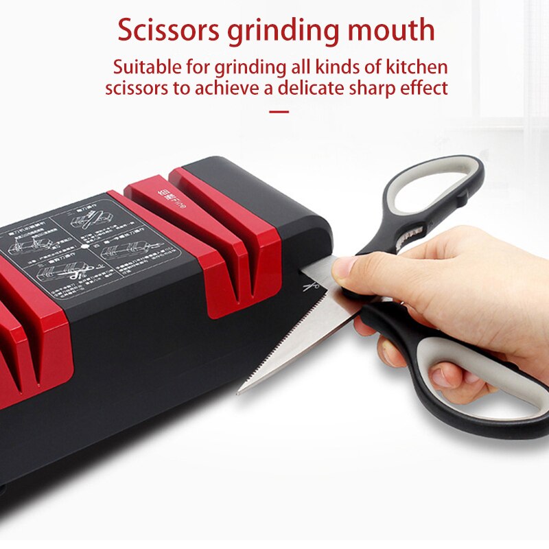 220V Multi-function Knife Sharpener Electric Household Fast Sharpener Automatic Knife Grinder Scissors Grindstone EU Plug
