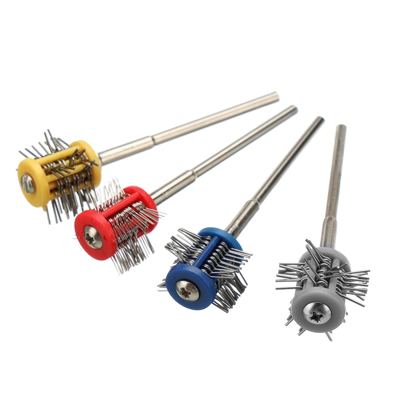 Pro Texturning Brushes Polishing Grit Mounted Matt Wire Brush Jewelry Brush With Handle DIY Jewelry Making Tools