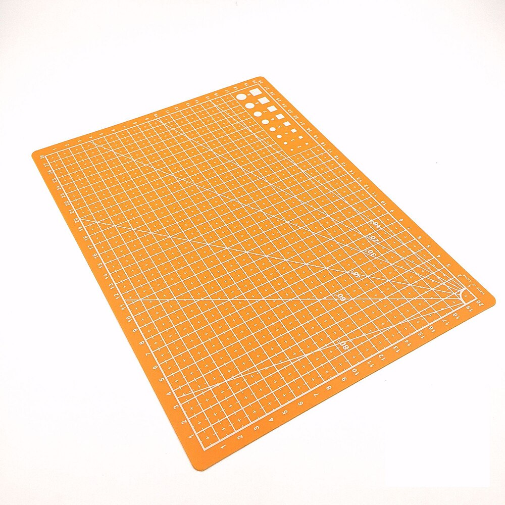A4 A5 PVC Cutting Mat Board Engraving Hard Pad Durable Handwriting Plank Lightweight Cutting Mat Measuring Pad DIY Art Tool: A4 Orange