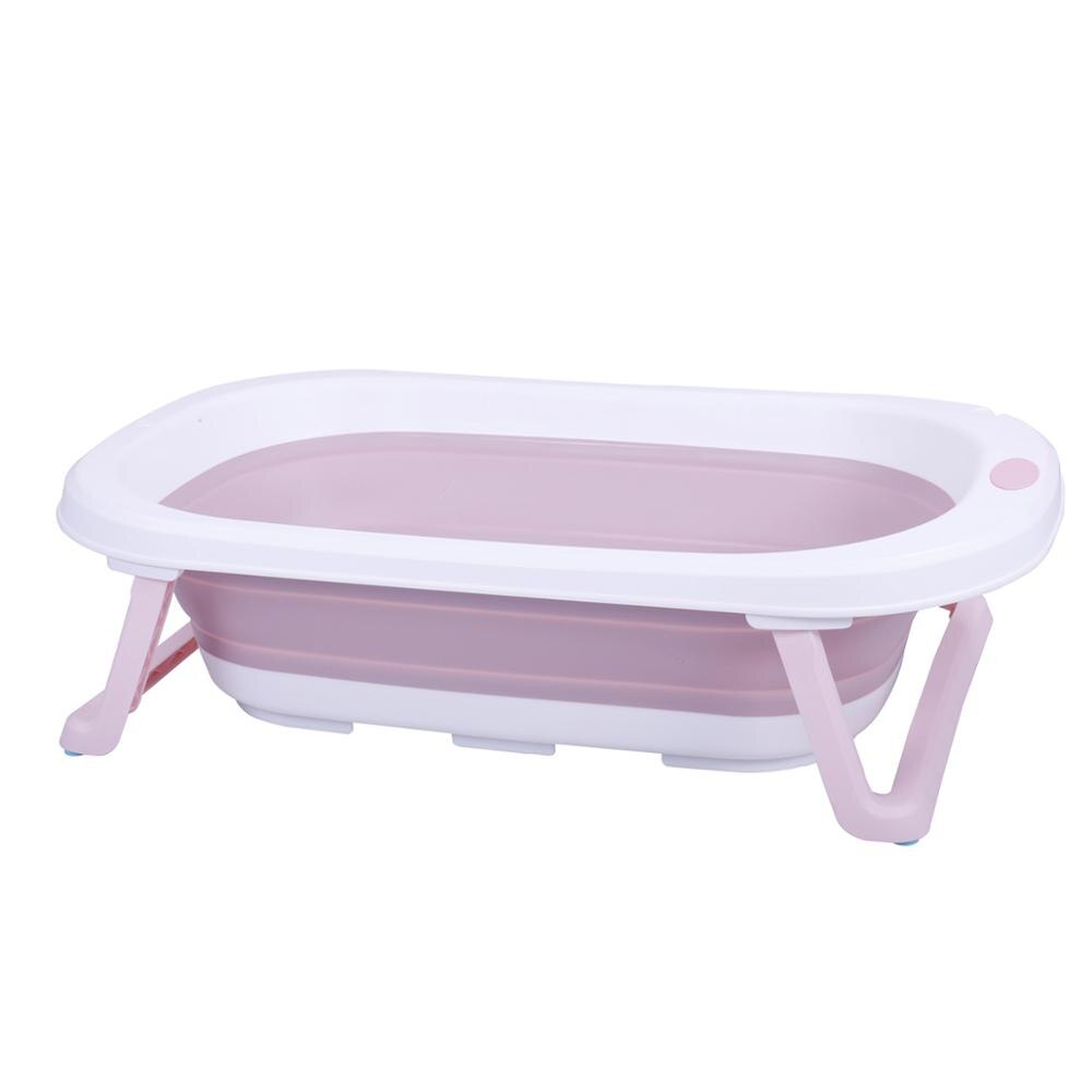 Folding Baby Bath Tub Foldable Baby Shower Bath Tub With Non-slip Cushion Eco-friendly Newborn Bathtub Safe Adjustable Kids Bath