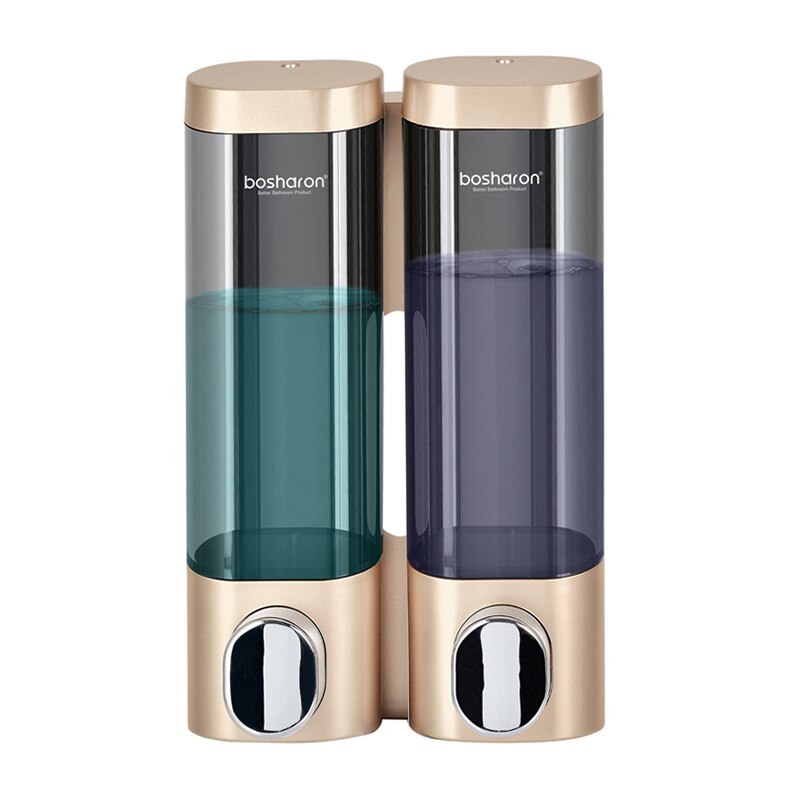 Einzigen Doppel verdreifachen 300ml Seife Spender Zauberstab-montieren Dusche Schlecht Shampoo Spender Flüssigkeit Seife Container Schlecht Zubehör: Gold doppelt