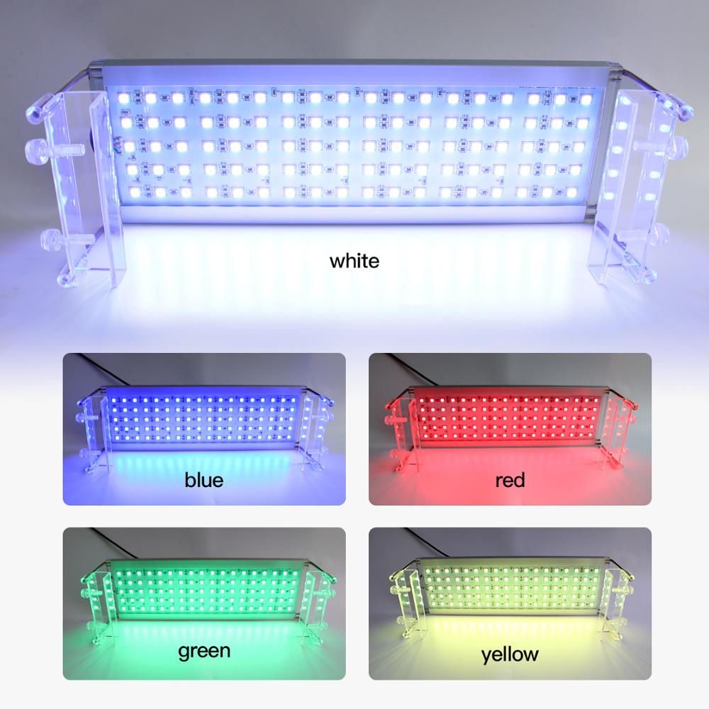 Zhongji 30-80Cm Aquarium Led Verlichting Bluetooth App Controle Rgb Aquarium Verlichting 7/24 Timer Afstandsbediening Led Lamp voor Aquarium Verlichting