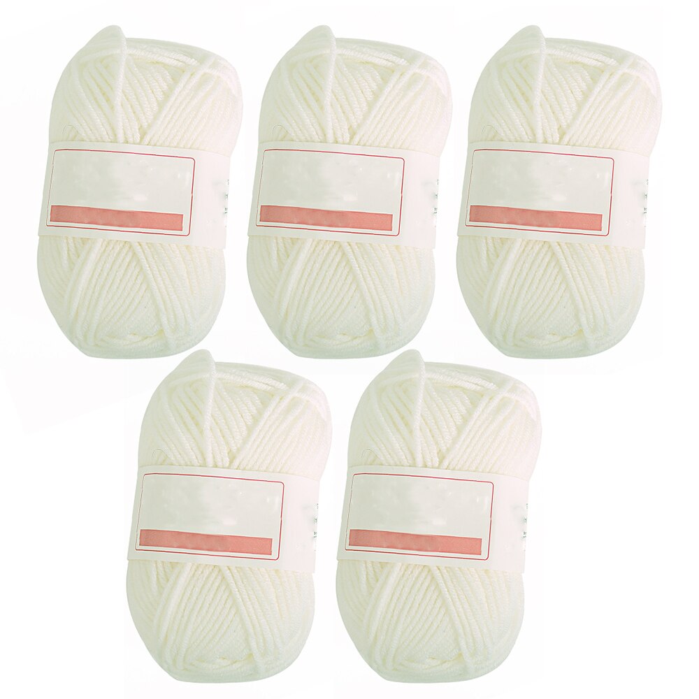 Knitwear Yarn Colorful Hand Knitting Milk Cotton Crochet Knitwear Yarn Wool Yarns Yellow/Light Pink/Orange Pink/Milky White