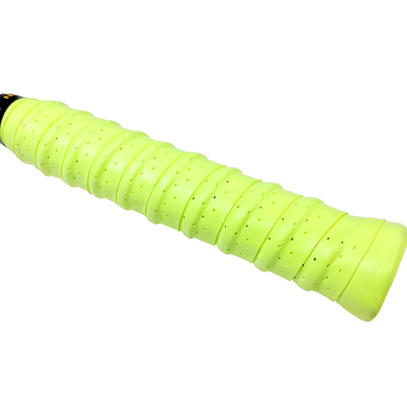 FANGCAN-agarre de película adhesiva para raquetas de tenis, accesorio para raqueta de bádminton, 2 unidades, FCLG-02, 6 colores disponibles: Fluorescent yellow