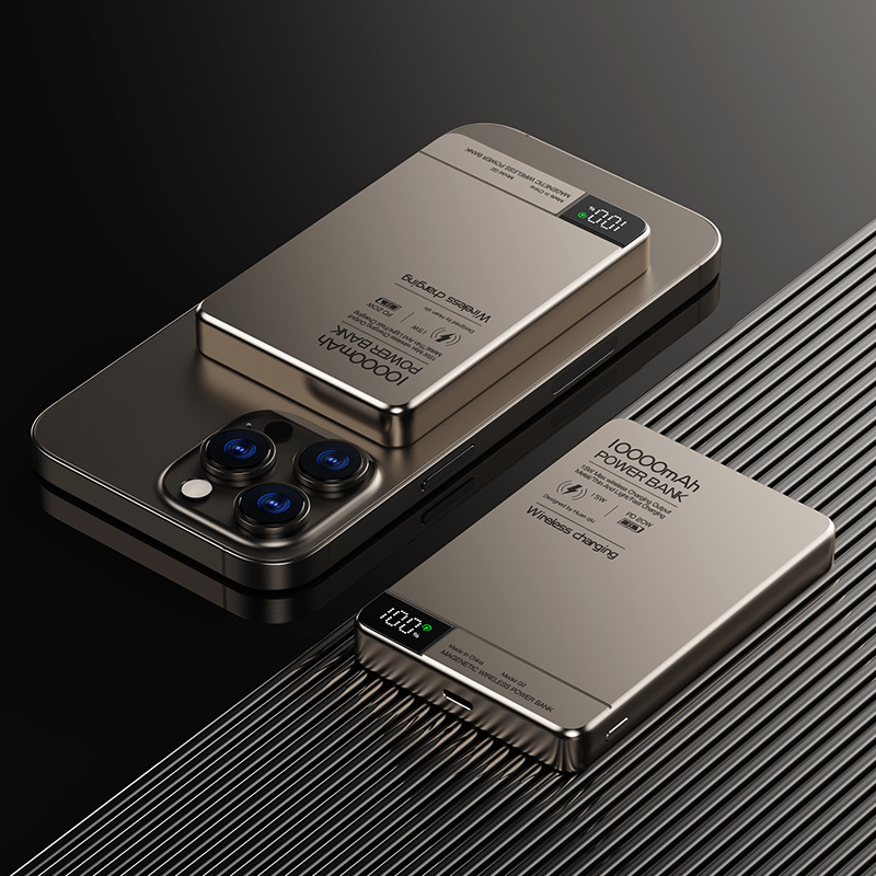 Magnetisk trådløs powerbank med hurtig opladning til magsafe, powerbank, iphone 16, 15, 14, 13, 12, 11 pro max , 10000 mah , pd20w, : Grøn
