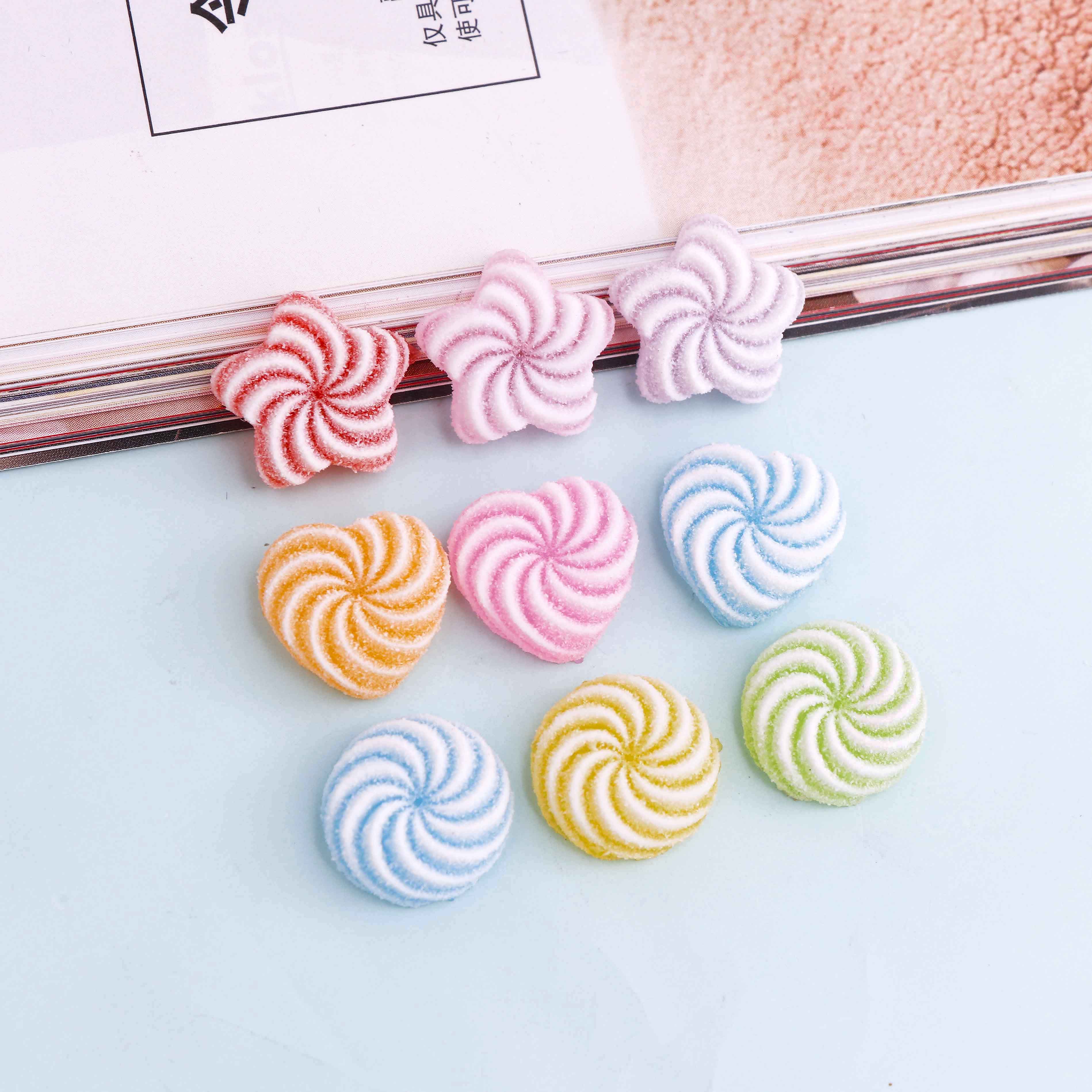 Flat Back Resin Scrapbook Mixed Style Cabochon Swirl Candy Paste DIY Material Resin Handicraft Accessories