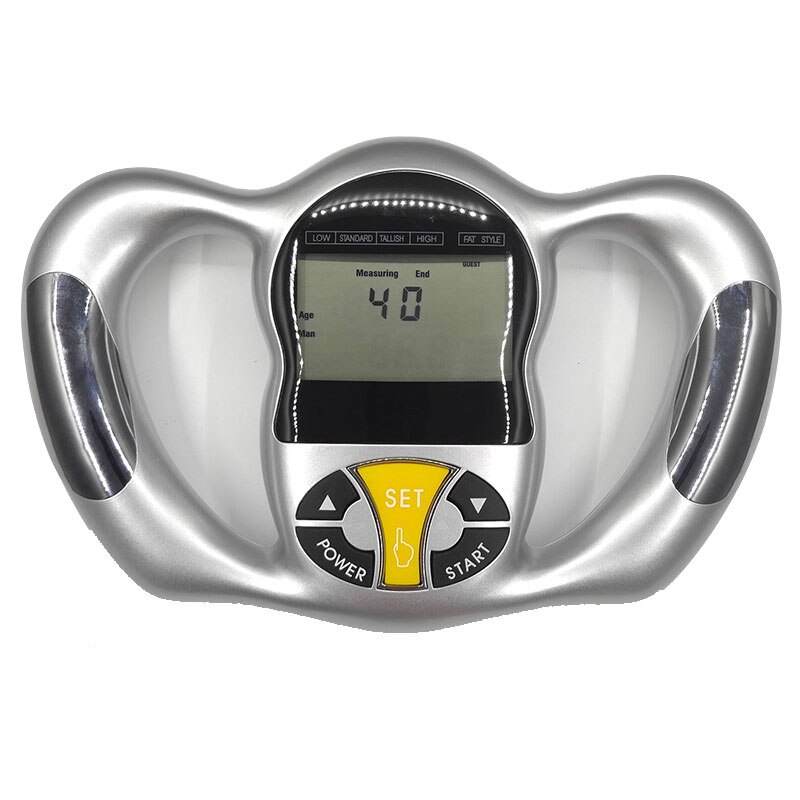 Sundhedsmonitor håndholdt kropsfedtmål bmi test lcd-skærm fedtanalysator monitor