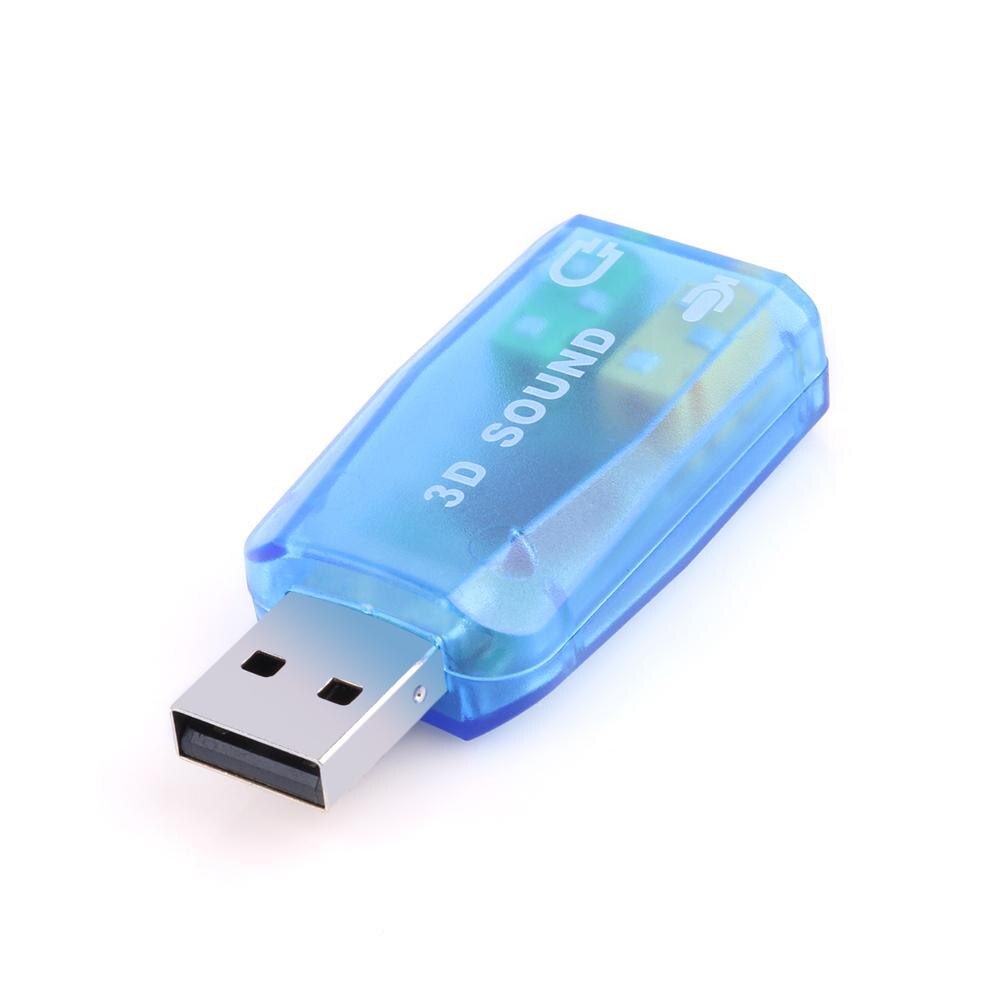 External USB Sound Card 3D Audio Headset Microphone Adapter for PC Desktop Support for dimensional Sound Plug And Play Adapter