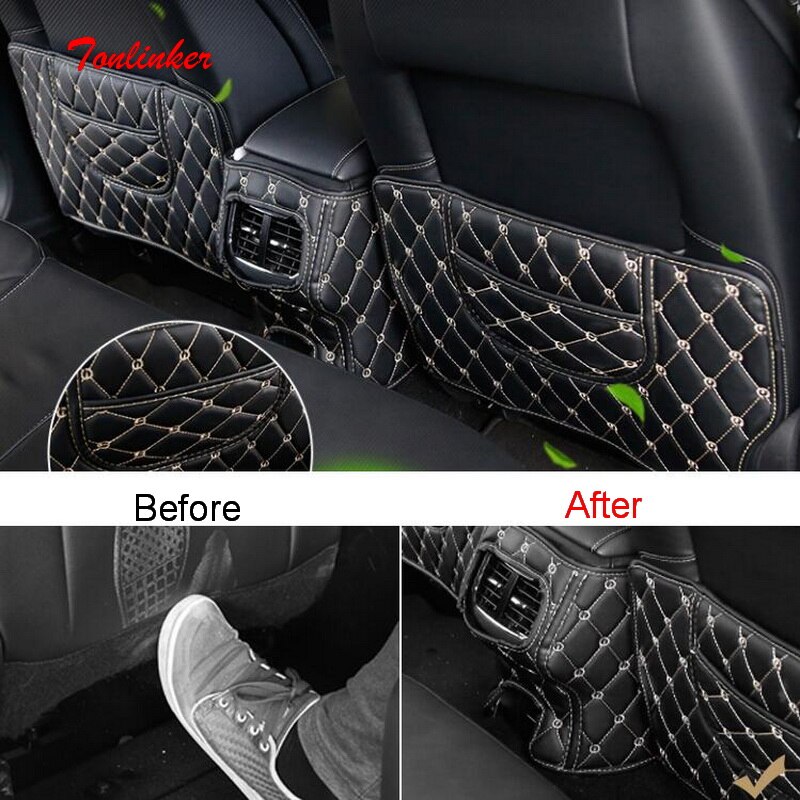 Tonlinker Interieur Autostoel Anti-Vuil Pad Cover Stickers Voor Ford Mendeo -19 Auto Styling 3 Pcs pu Lederen Cover Stickers