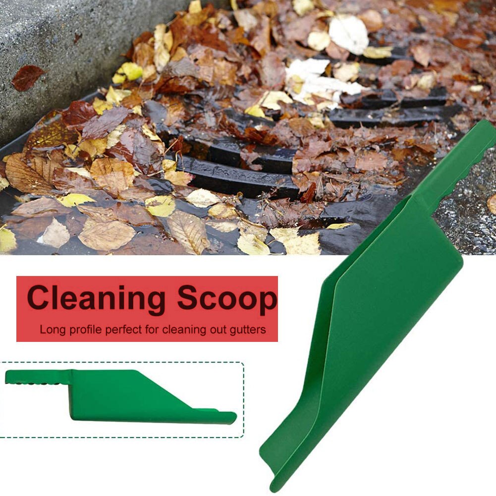 Gutter Drain Scoop Ditch Garden Cleaning Scoop Roof Gutter Cleaning Tool Portable Small Spade Plastic For Sewer Villas Green