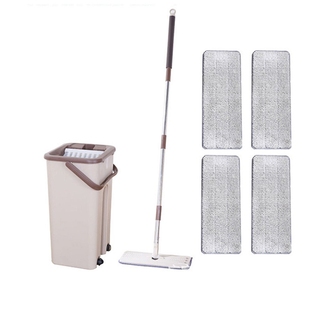 Kit d'outils de nettoyage de serpillière | Carrelage rotatif à 360 degrés sol en marbre pour salon cuisine JS23: With 4 pieces of clo
