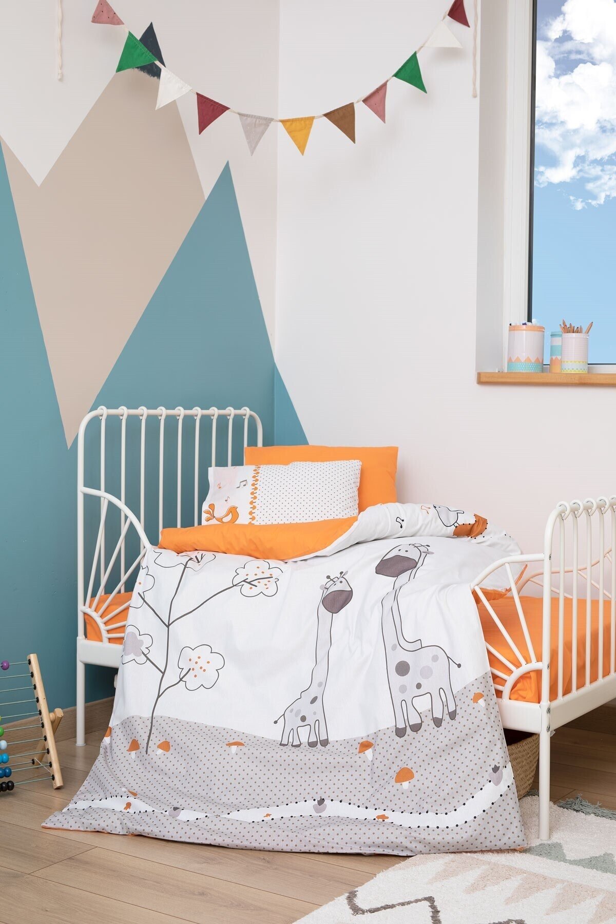 Girls Boys Baby Puerta Giraffe Organic Baby bed Set 100 Cotton Room