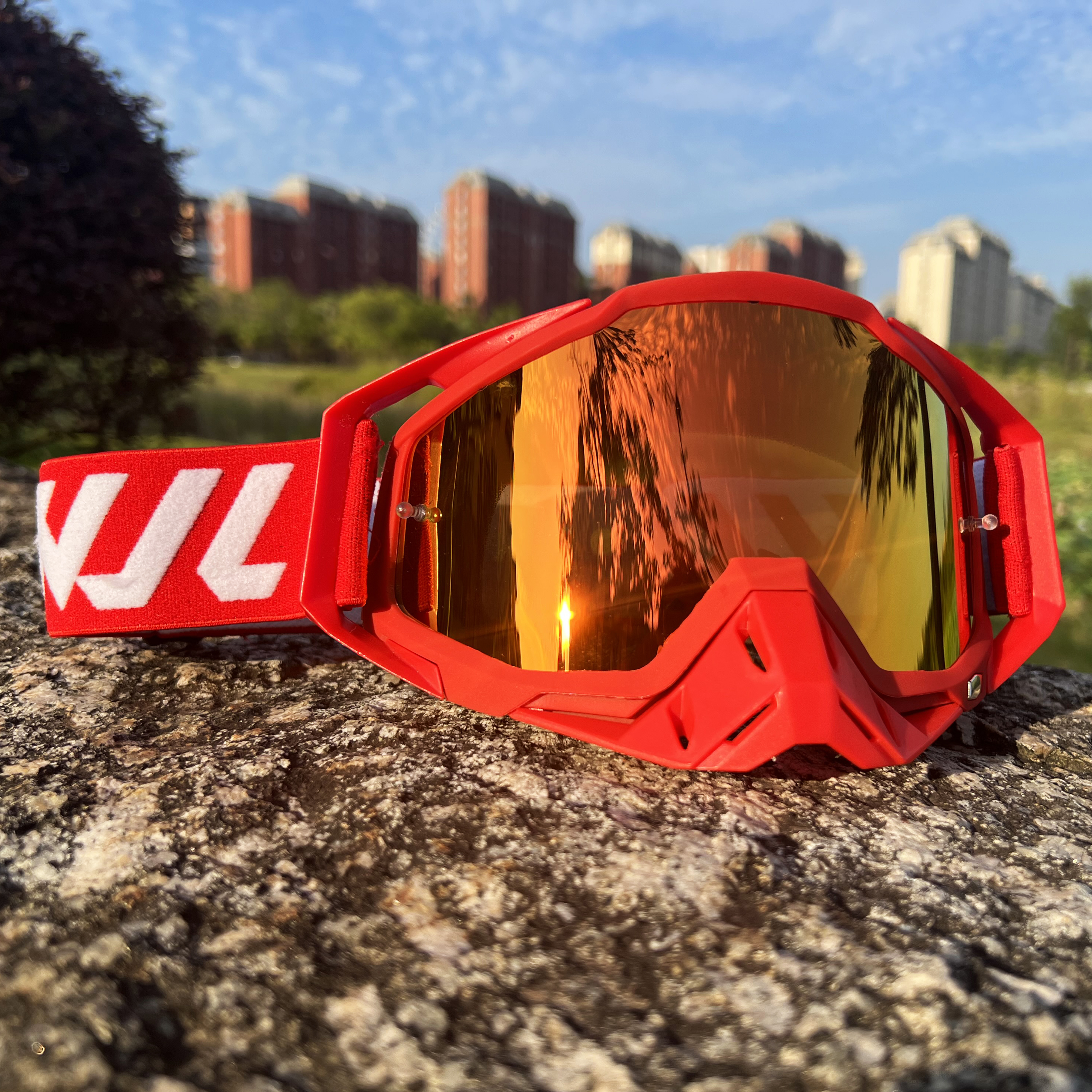 WJL Motocross-Brille, Motorrad-Sonnenbrille, Herren, MTB, ATV, Maske, winddichter Schutz, Skifahren, Radfahren, Rennen, Offroad-Brille: Freier Raum