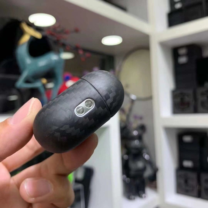 Funda de auriculares de fibra de carbono Real para Apple AirPods Pro 2(2022) auriculares inalámbricos Bluetooth de fibra de carbono para AirPods Pro)