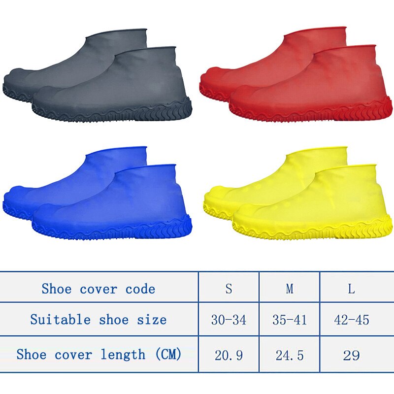Couvre-chaussures réutilisables en Silicone | 1 paire, protection de chaussures unisexe, bottes de pluie pour l'intérieur et l'extérieur