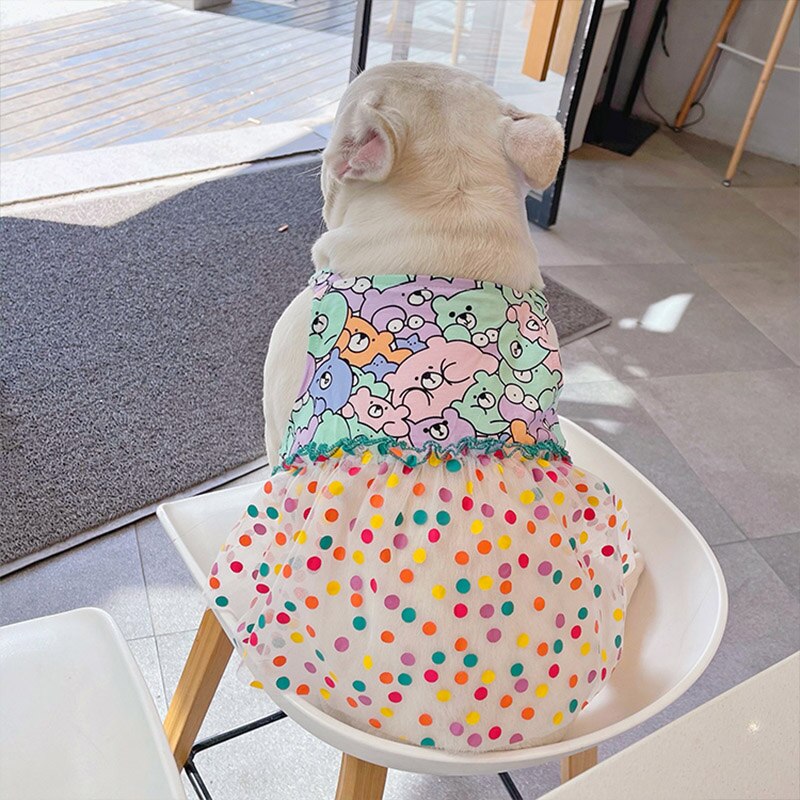 Ropa para mascotas, vestido para perro gordo, falda de verano para perro Bulldog francés, vestidos para perros medianos y grandes, ropa para mascotas, vestido para mascotas Pug