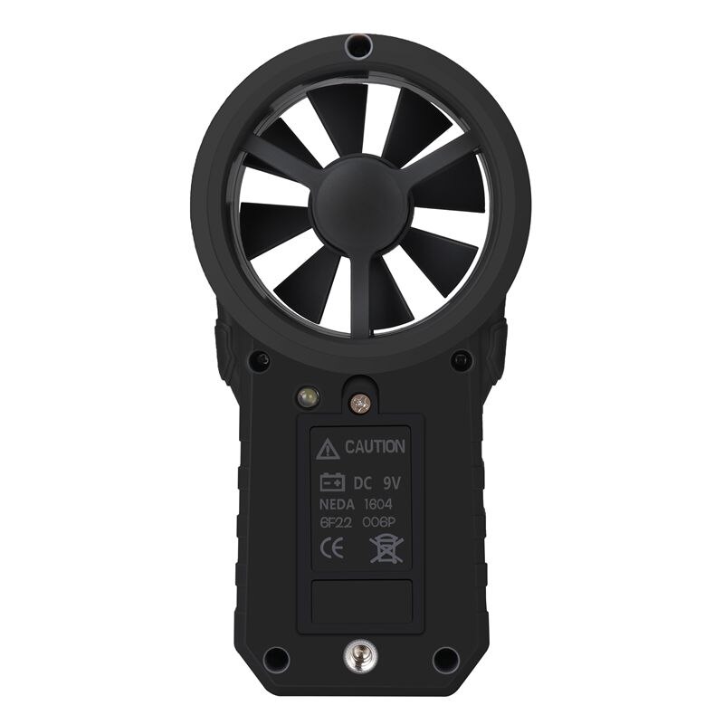 Digital Anemometer LCD Electronic Air Volume Wind Velocity Speed Temperature Value Meter Wind Cold Indicator LED Light Data Hold