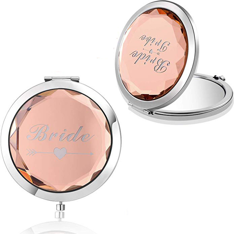 Bolsa de espejo para maquillaje, pulsera de amor para novia para ser despedida de soltera, de despedida de soltera, decoración de boda, de propuesta para dama de honor