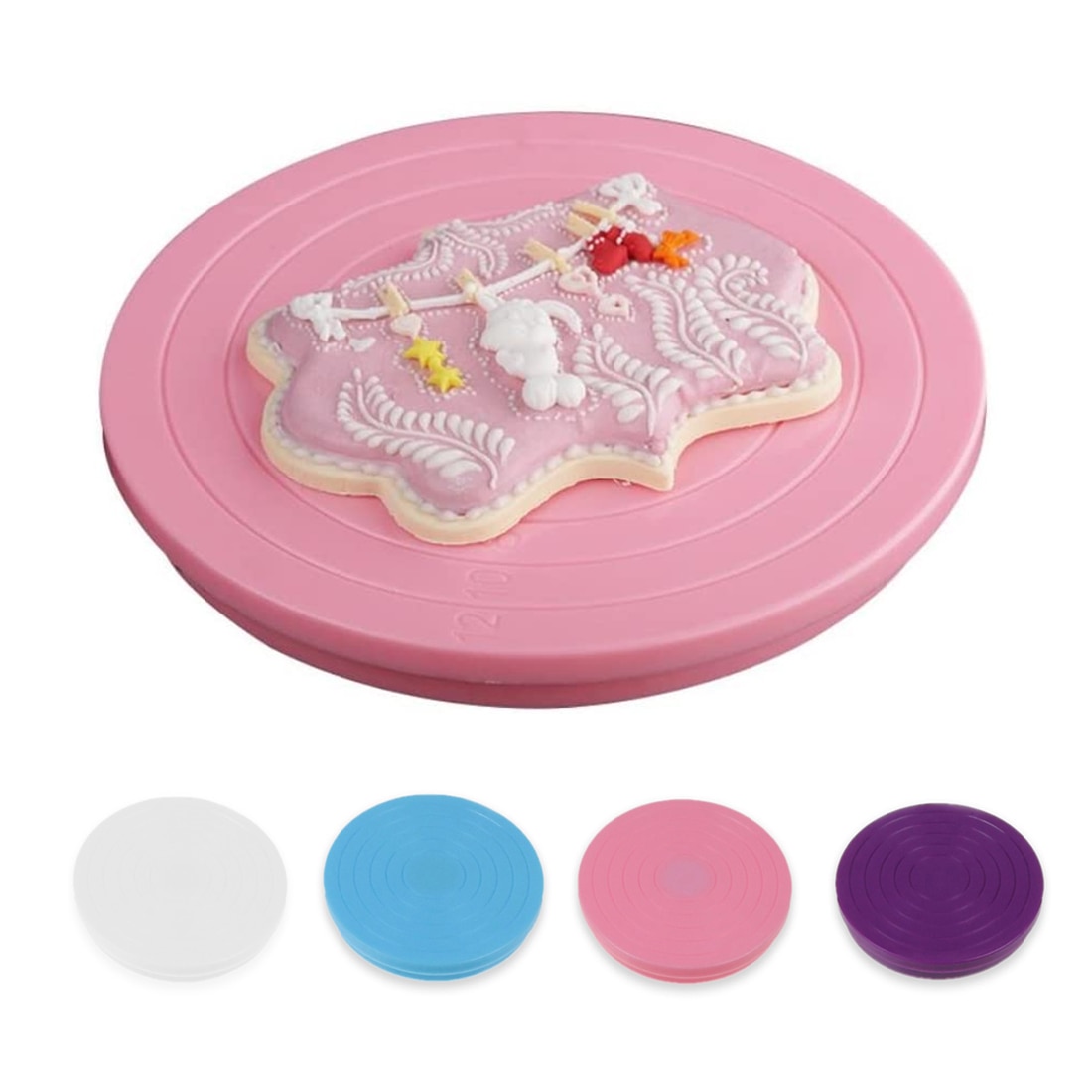 Cake Baking Mold DIY Turntable Rotating Circular Cake Pan Cake Decorating Accessory Tool Carousel Baked Pastry Articles