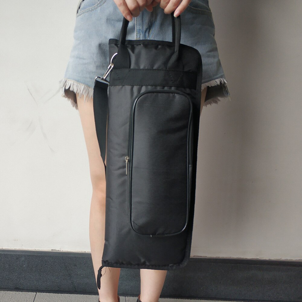 Sac Porte-Baguettes Pour Batterie - Tissu Oxford 46x10 Cm - Poignée Et Accroche Tambour - 11
