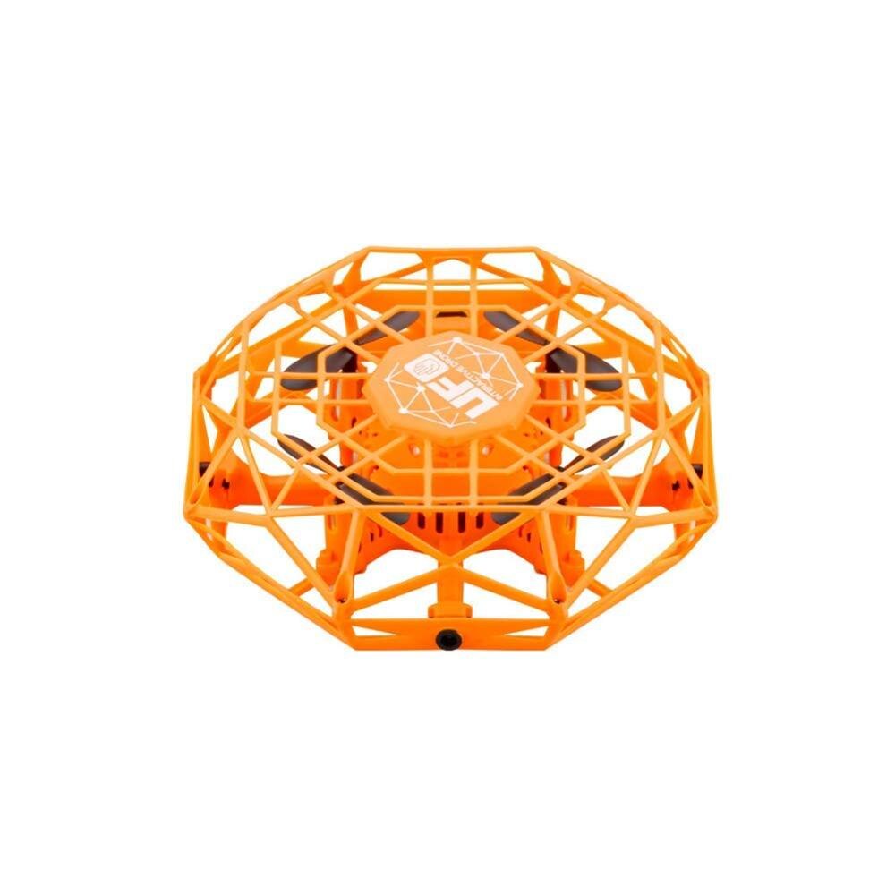 Mini Drone Quad Inductie Levitatie UFO LED Light USB Opladen Kinderen Speelgoed voor Jongens Meisjes Volwassen: led orange